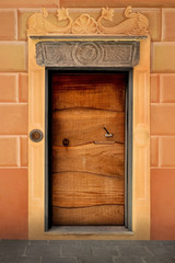 Italian old front door in Camogli