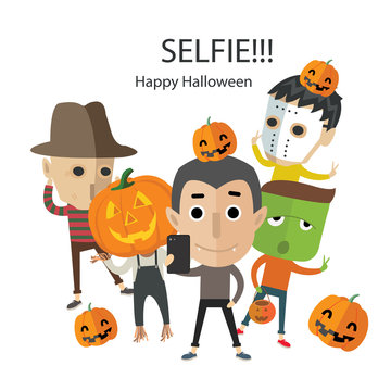 selfie happy halloween