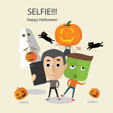 selfie happy halloween
