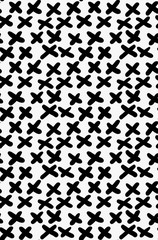 Black marker drawn simple diagonal crosses