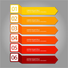 Red Banners Infographic Vector Design