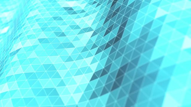 Perfect seamless loop of smooth waving blue polygons.