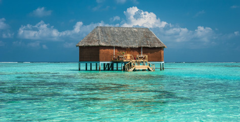 Overwater villa at Maldives