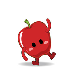 Vector of cute apple character
