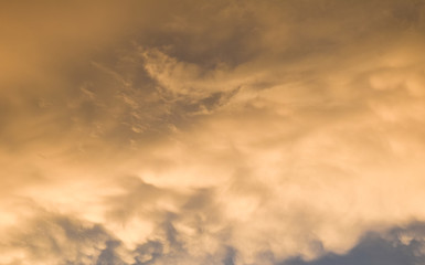 orange clouds at sunset background