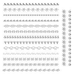 Ornamental lines and stripes doodle of free hand drawing sketch vector