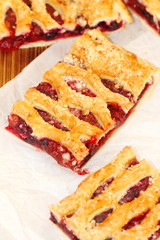 Pie with wild berries and apples