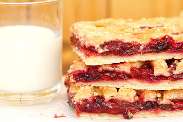 Pie with wild berries and apples