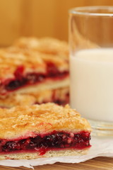 Pie with wild berries and apples