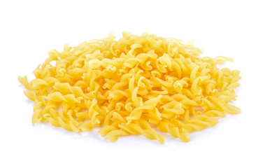 dry Pasta on white background