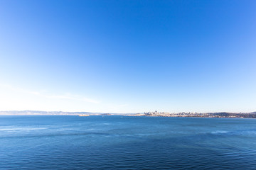 water with cityscape and skyline of san francisco