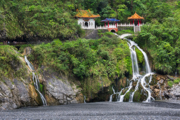 Changchun temple and waterfall at Taroko National Park