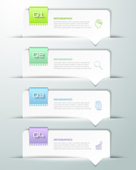 Design infographic 4 options template,  Business concept infographic.