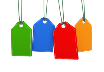 3d blank empty hanging price tag label