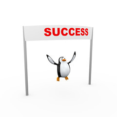 3d penguin success winning