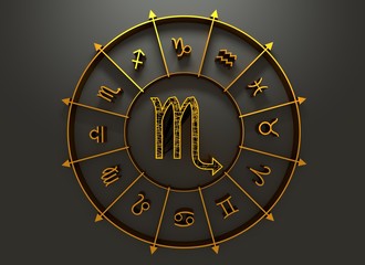 Fototapeta premium Astrology symbol scorpio