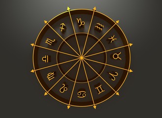 Astrology symbol in circle