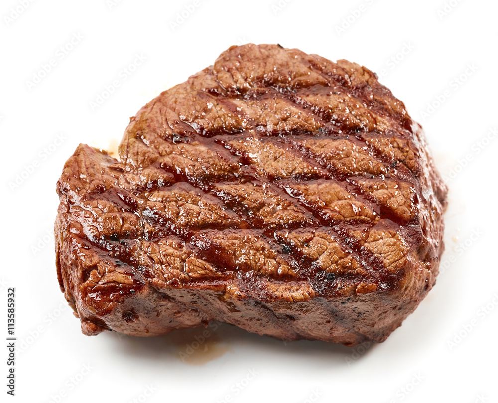 Sticker grilled beef steak