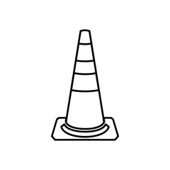 Fototapeta na wymiar Traffic cone icon, outline style