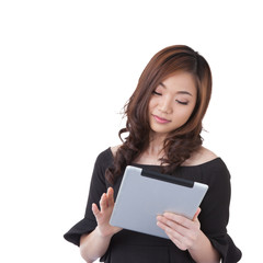 Businesswoman using digital tablet computer PC