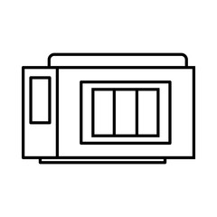 Inkjet printer cartridge icon, outline style