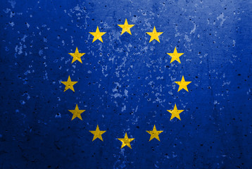 European Union Grunge Flag