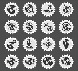 globes icon set