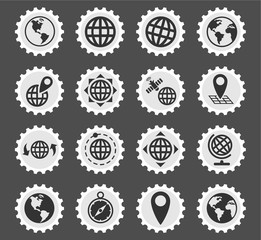 globes icon set