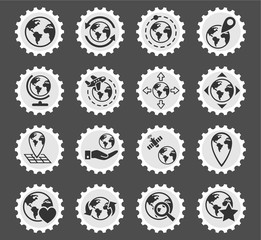 globes icon set