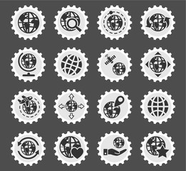 globes icon set