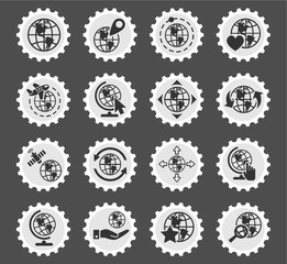 globes icon set