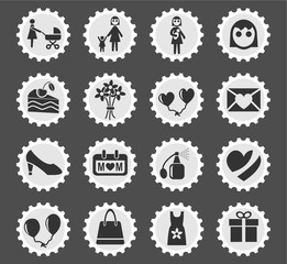 mohter day icon set