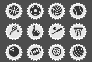 sport balls icon set
