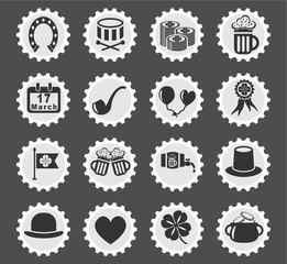 st patrick day icon set