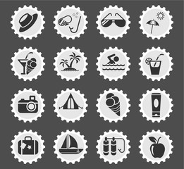 summer icon set