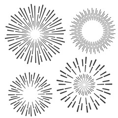 hand drawn sunbursts