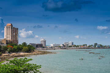 Obraz premium Bangsaen Beach at Chonburi province in Thailand.