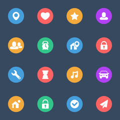 Miscellaneous flat icons