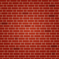 Fototapeta premium Brown brick wall background. Vector.