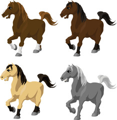 four horses