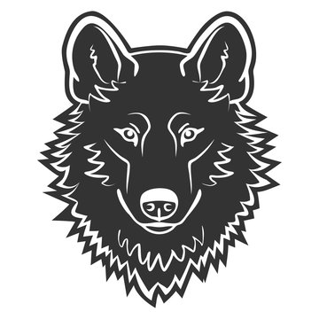 Wolf Logo Mascot Emblem vector. Wolf head