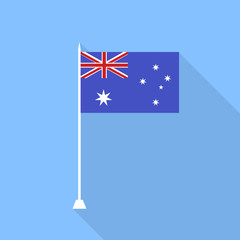 Australian flag. Vector illustration .