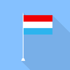 Flag of Luxembourg. Vector illustration .