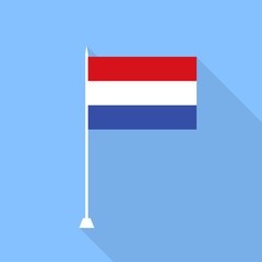 Netherlands flag. Vector illustration .
