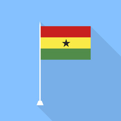 Flag of Ghana. Vector illustration .