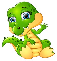 Funny crocodile cartoon