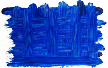 Blue background of intersecting brush strokes