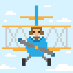 pixel art plane