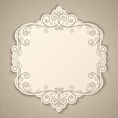 Vintage calligraphy frame