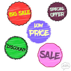 Set of vector sale badges